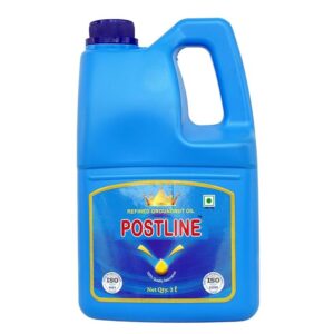 Postline Refined Organic Groundnut Zero Artificial Flavour Cooking | Baking | Roasted | Frying Oil 2 Litre Jar HDPE