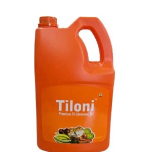 Tiloni Til Oil Gingelly/Sesame Oil/Til Oil (Virgin, Chekku/Ghani) || | Natural | Chemical-Free | Cold Pressed Sesame Oil for Cooking (5 Litre)